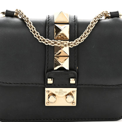 Valentino Garavani Vitello Mini Glam Lock Rockstud Flap Black 7 of 9
