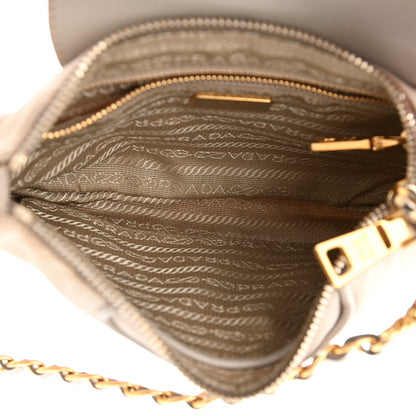 Prada Tessuto Nylon Saffiano Crossbody Bag Talco 5 of 15