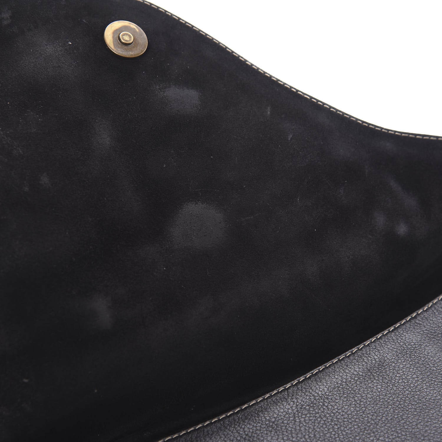 Christian Dior Grained Calfskin Double Saddle Bag Black 7 of 11