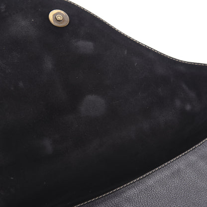 Christian Dior Grained Calfskin Double Saddle Bag Black 7 of 11