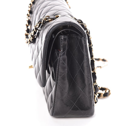 Chanel Lambskin Quilted Medium Double Flap Black 11 of 12