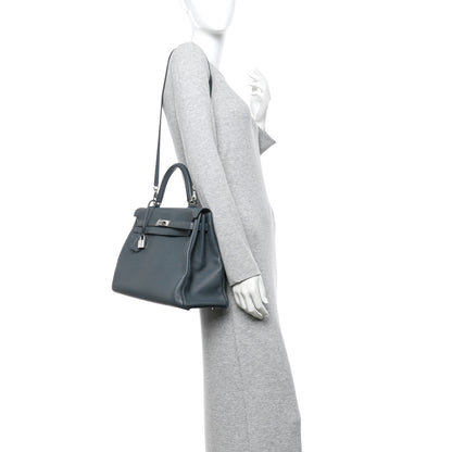 Hermes Togo Kelly Retourne 35 Bleu Orage 2 of 9