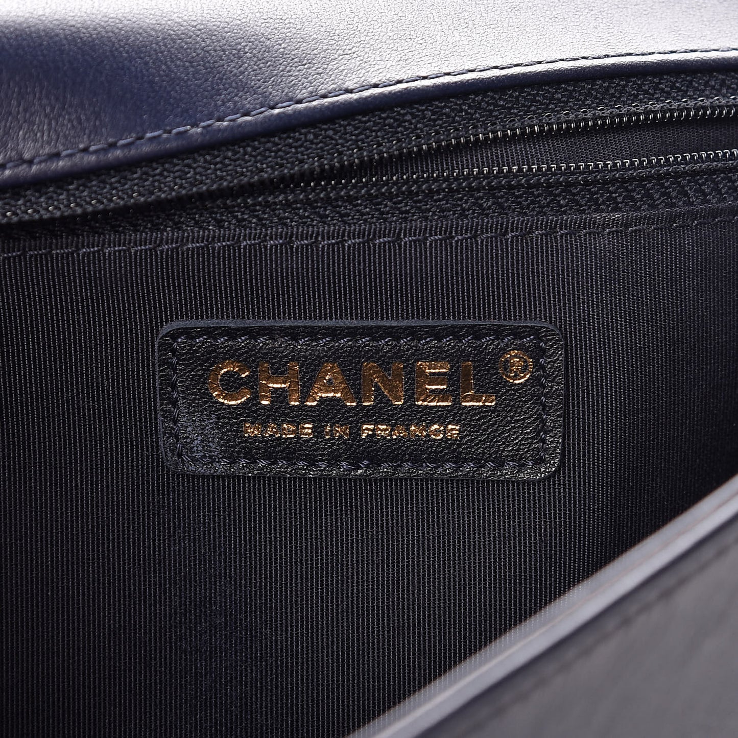 Lambskin Quilted New Medium Boy Flap Dark Navy Blue