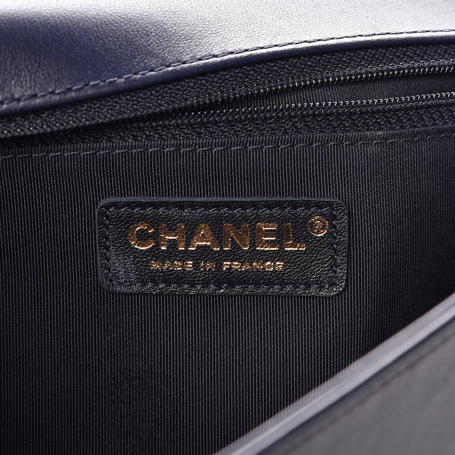 Chanel Lambskin Quilted New Medium Boy Flap Dark Navy Blue 6 of 8