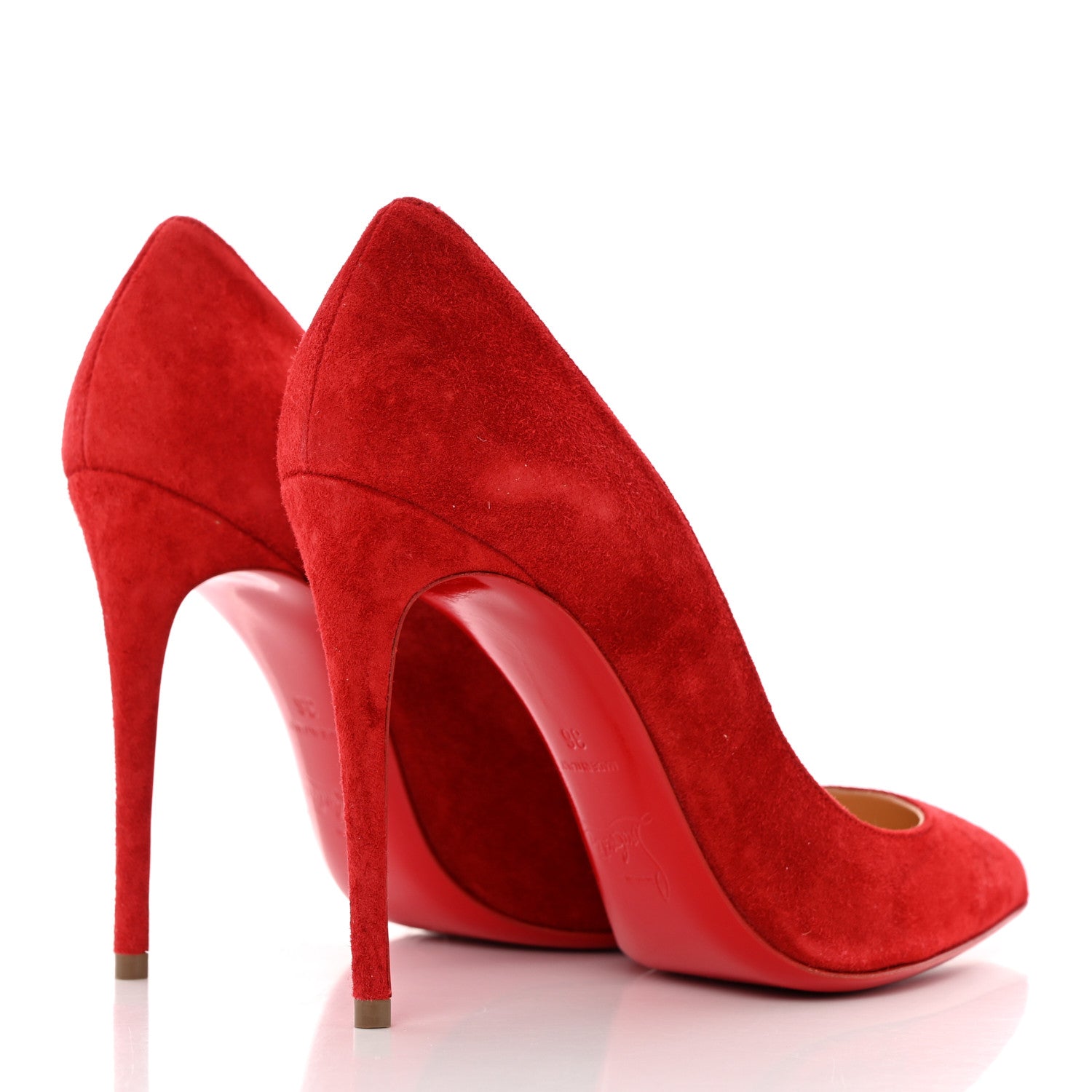 Christian Louboutin Veau Velours Pigalle Follies 100 Pumps 36 Rougissime 4 of 14