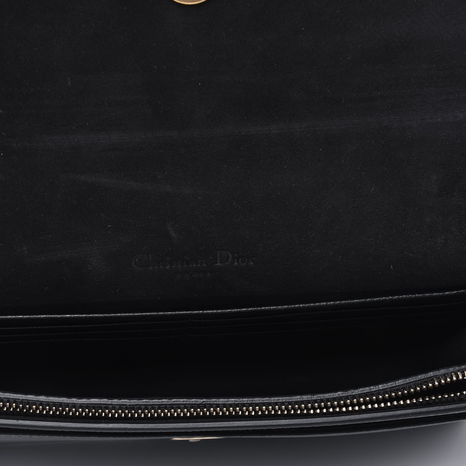 Christian Dior Grained Calfskin Saddle Pouch Black 4 of 4