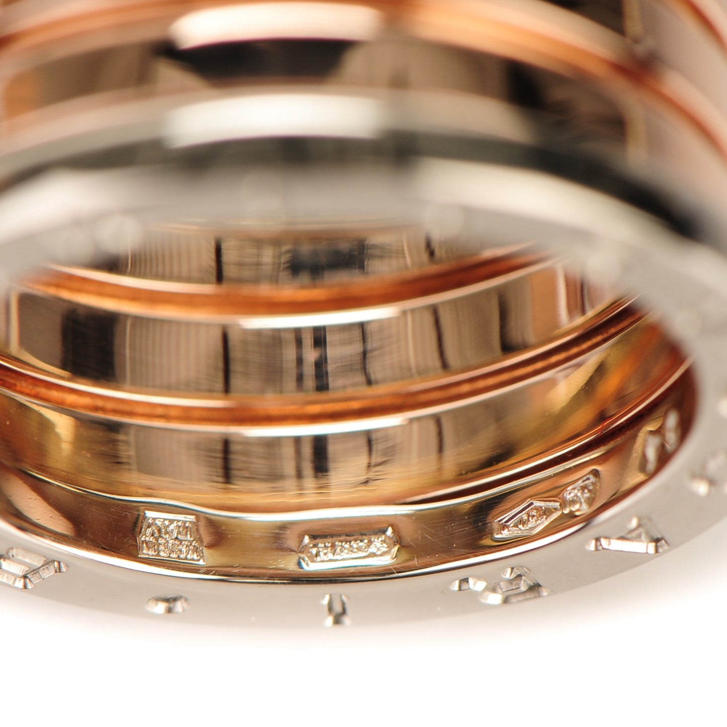 18K Rose White Yellow Gold B.Zero1 Four-Band Ring 54 7