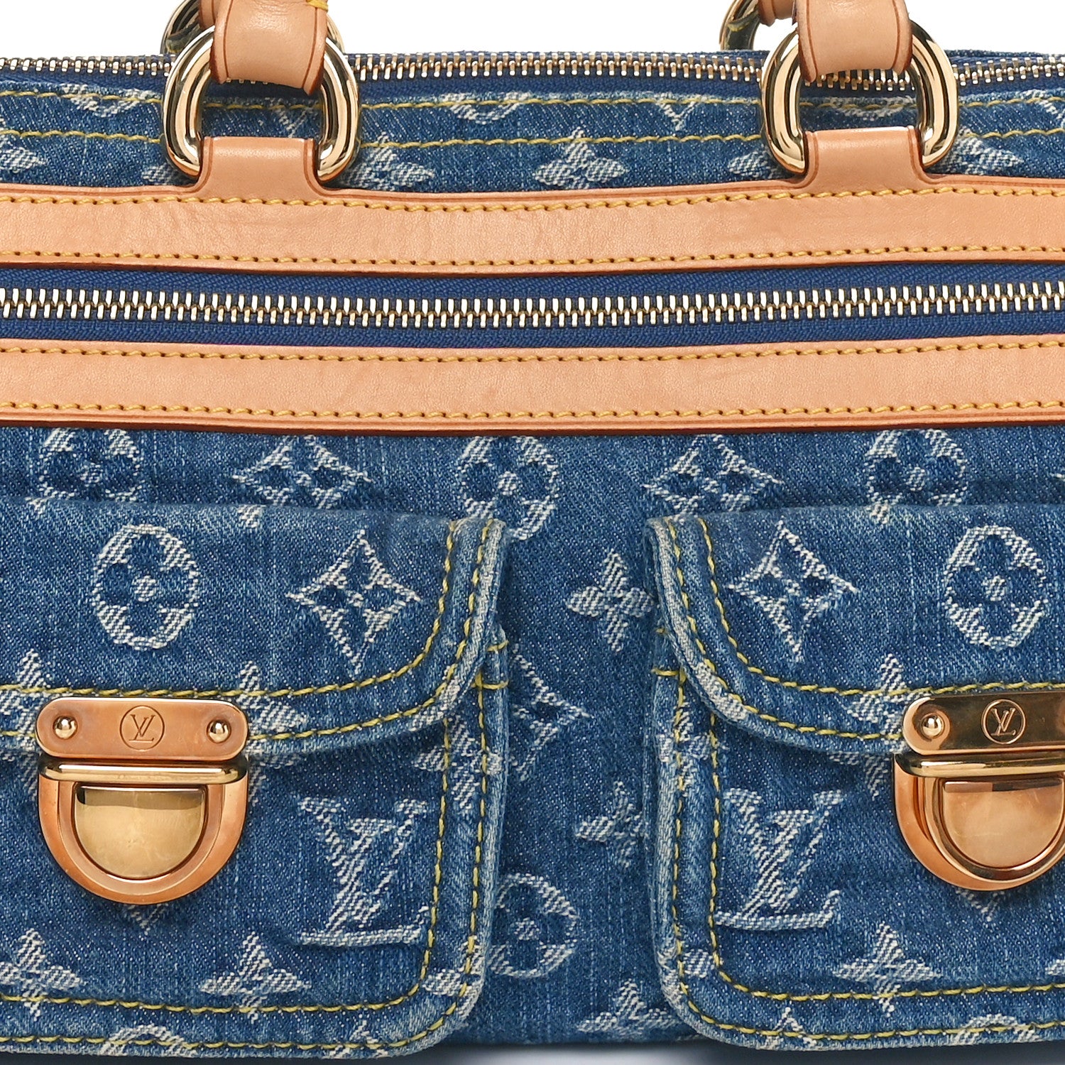 Louis Vuitton Monogram Denim Neo Speedy Blue 8 of 10