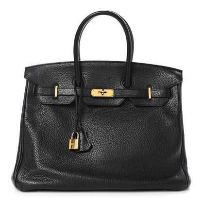 Hermes Taurillon Clemence Birkin 35 Black 1 of 12