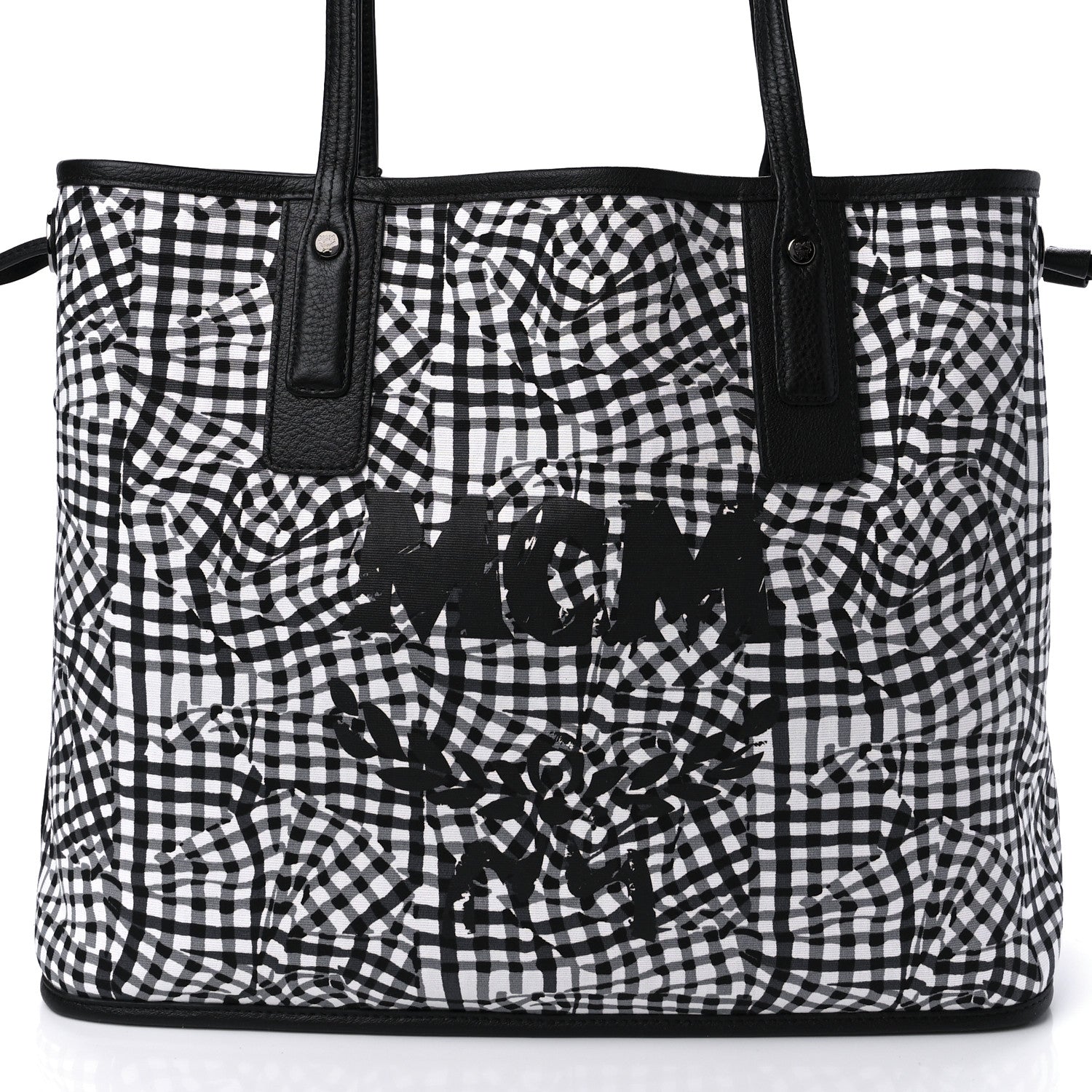 MCM Visetos Medium Reversible Shopper Tote Black 12 of 14