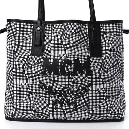 MCM Visetos Medium Reversible Shopper Tote Black 12 of 14