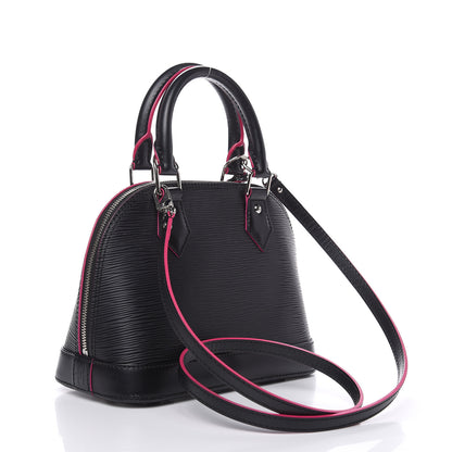 Louis Vuitton Epi Alma BB Black Hot Pink 3 of 10