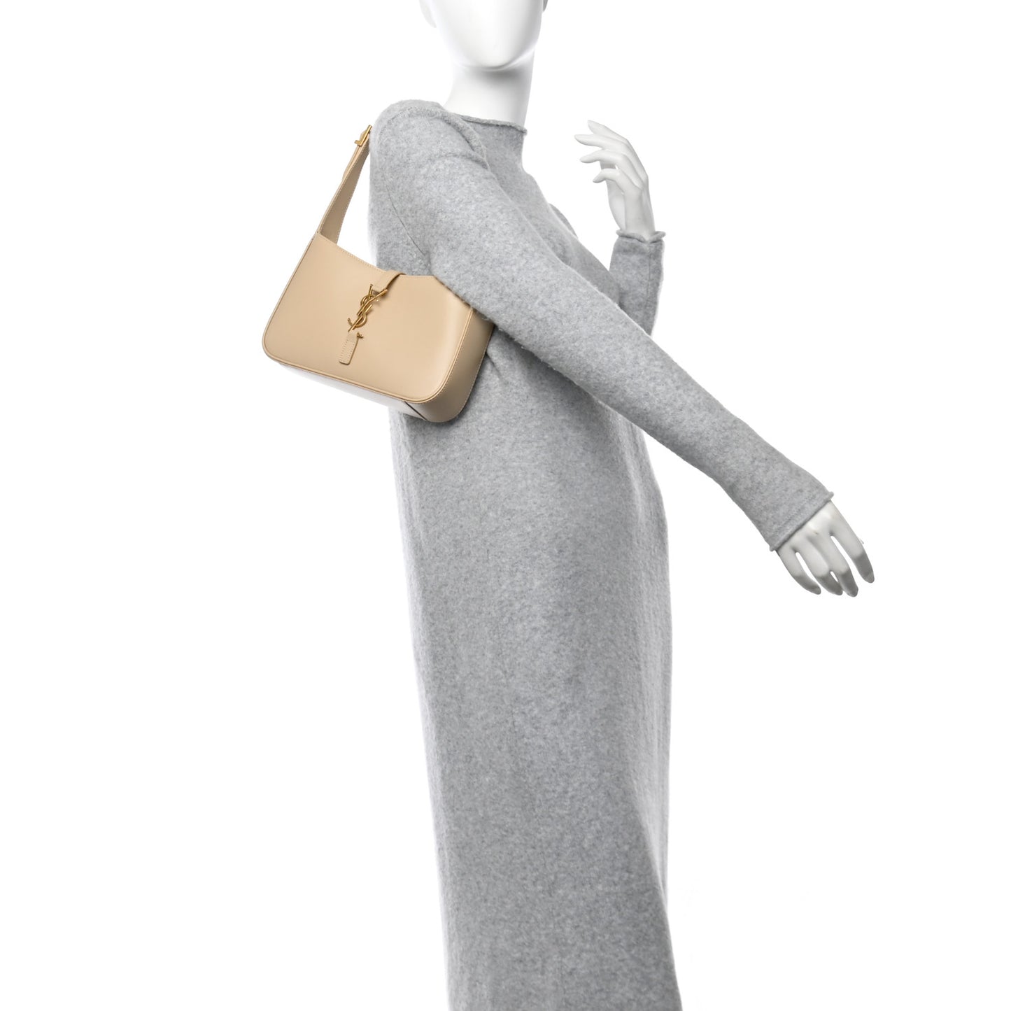 Smooth Calfskin Le 5 A 7 Hobo Dark Beige