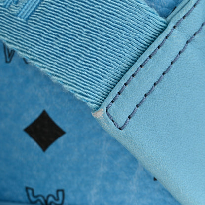 MCM Visetos Studded Small Stark  Backpack Blue 11 of 13