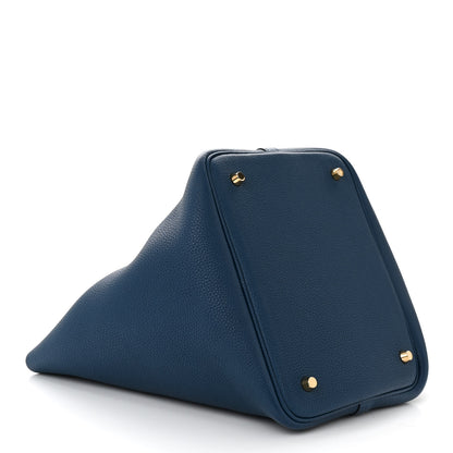 Hermes Taurillon Clemence Picotin Lock 22 MM Deep Bleu 4 of 11