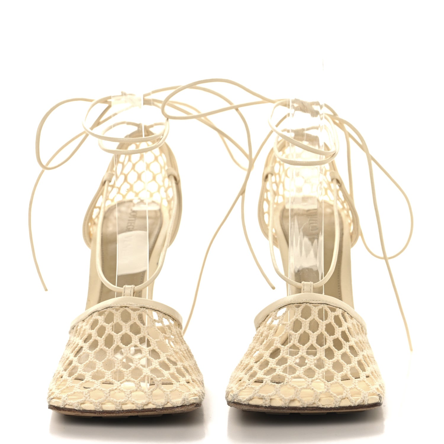 Bottega Veneta Mesh Nappa Stretch Ankle Tie Sandals 36 Toile 3 of 11