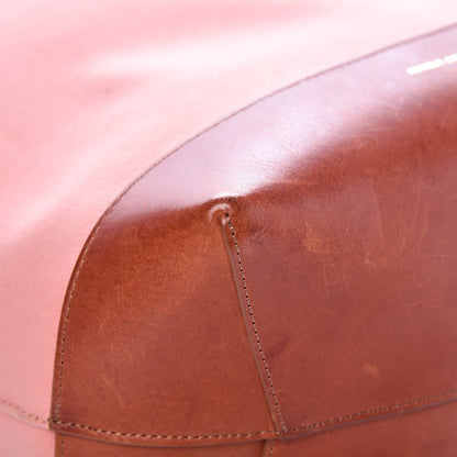 Mansur Gavriel Canvas Calfskin Bucket Bag Blush Moss 8 of 11