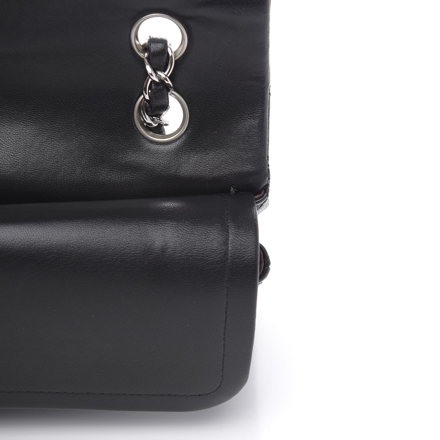Chanel Lambskin Quilted Medium Double Flap Black 14 of 17