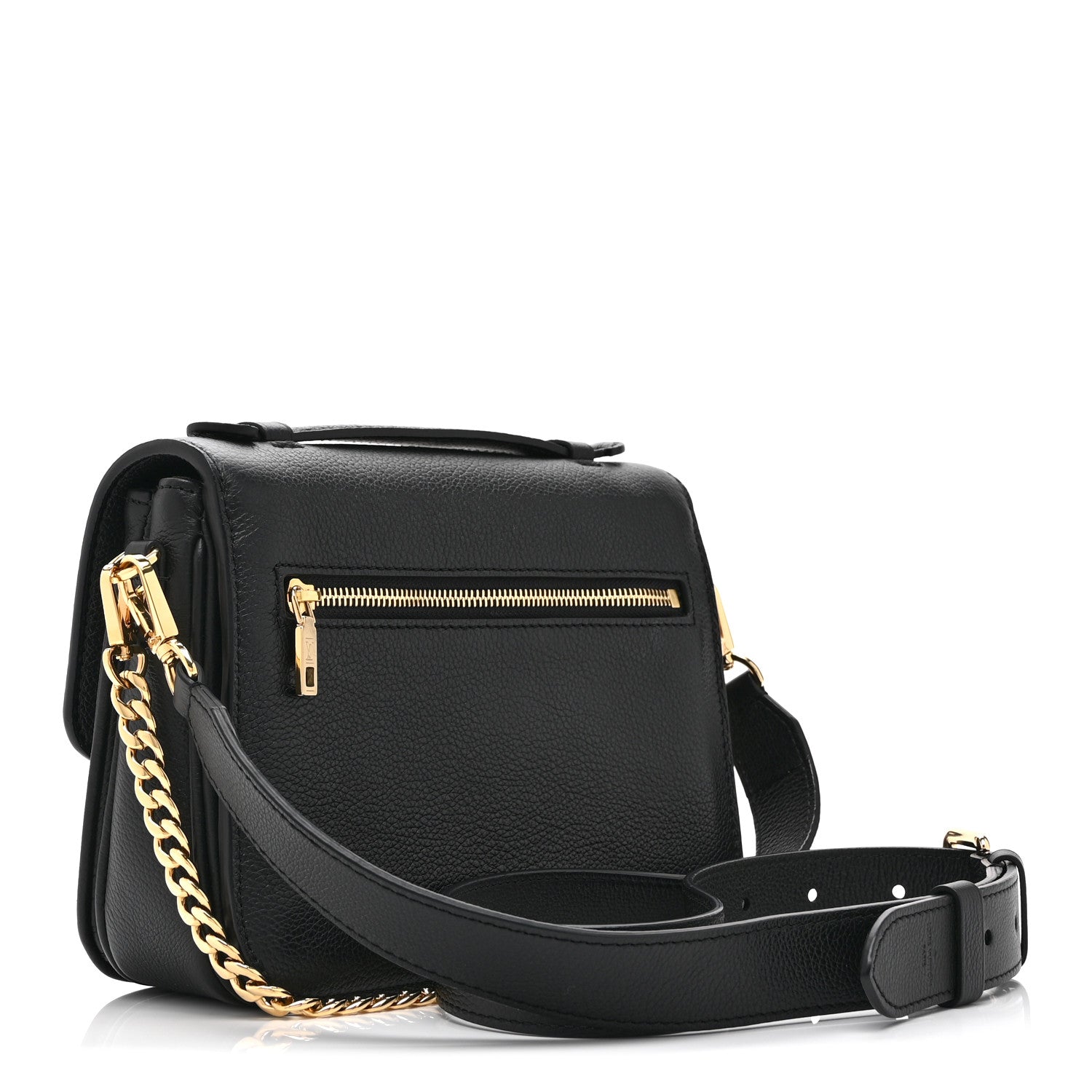 Louis Vuitton Grained Calfskin Lockme Oxford Black 3 of 10