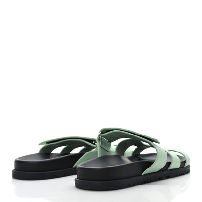 Hermes Epsom Womens Chypre Sandals 40 Vert Jade 4 of 8