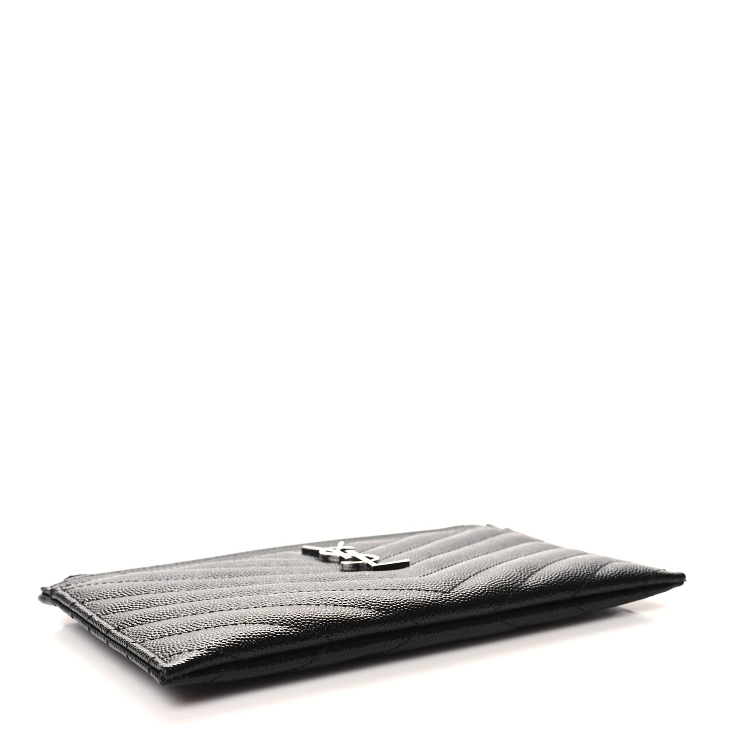 Grain De Poudre Chevron Monogram Bill Pouch Black