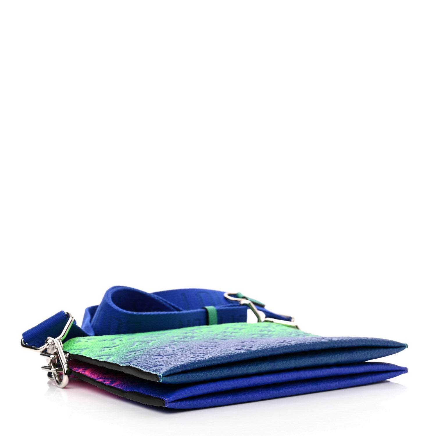 Louis Vuitton Taurillon Illusion Trio Pouch Bleu Rose 4 of 10