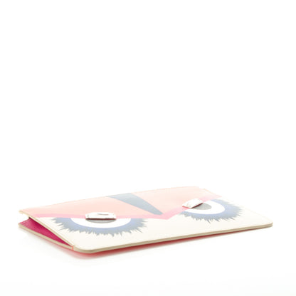 Fendi Vitello Elite Crystal Eye Monster Zip Pouch Bellini Multicolor 4 of 8