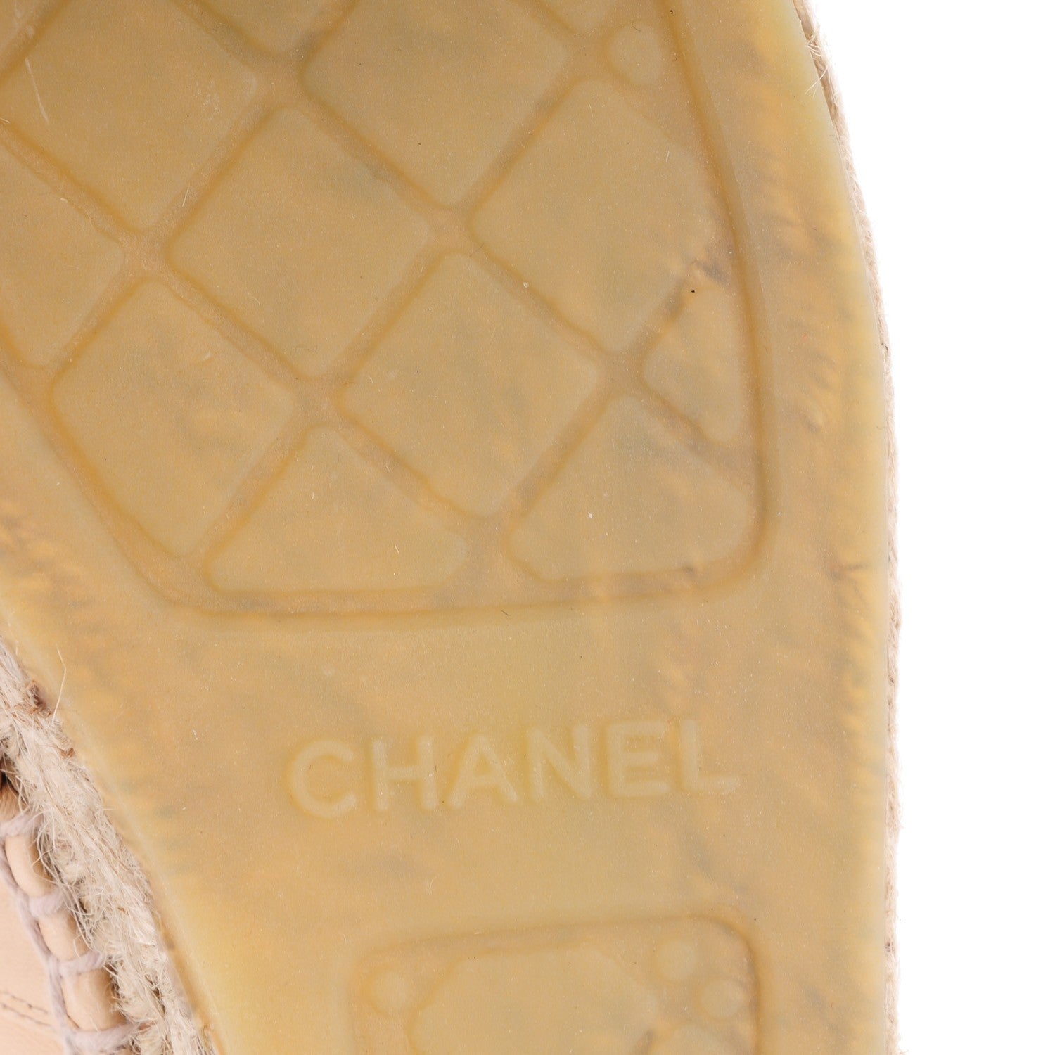 Chanel Lambskin CC Espadrilles 39 Beige Black 7 of 10