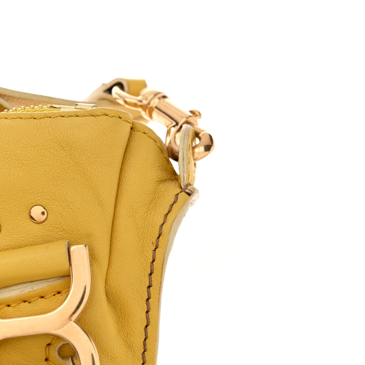Chloe Calfskin Medium Marcie Lock Satchel Mimosa 12 of 13