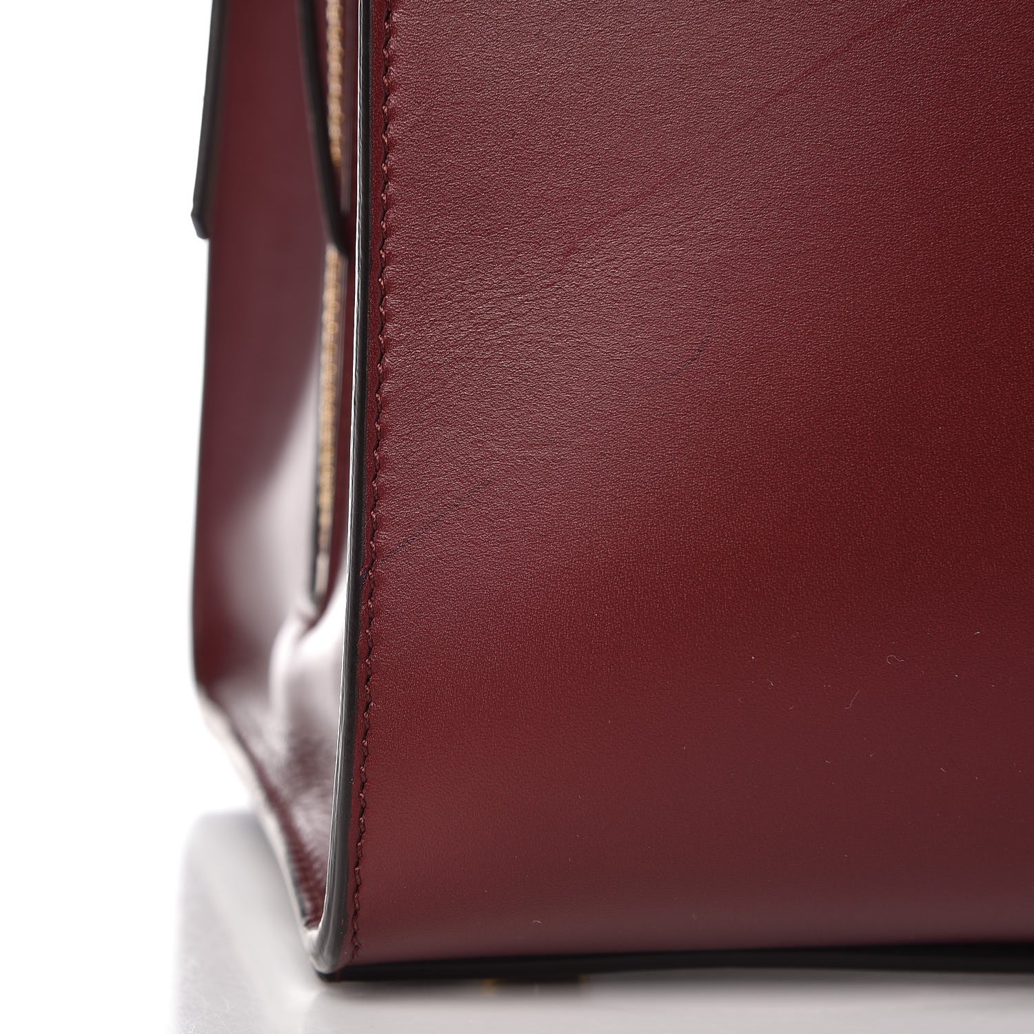 Celine Calfskin Boxy Tote Burgundy 11 of 11