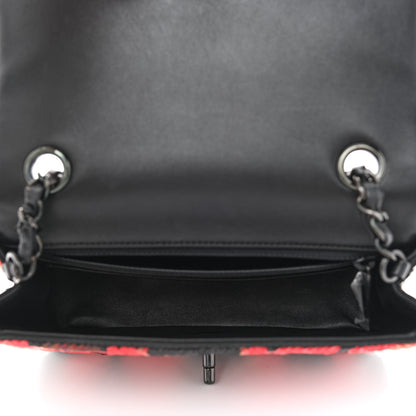 Chanel Sequin Mini Rectangular Flap Red Black Multicolor 5 of 11