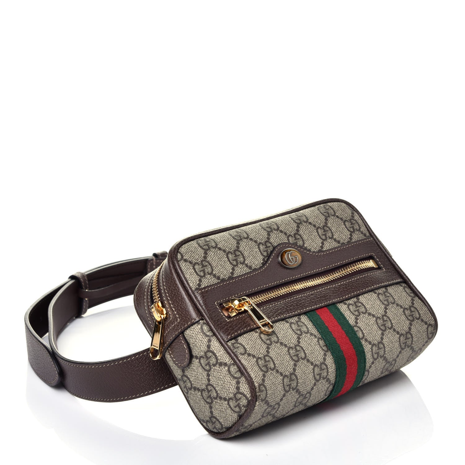 Gucci GG Supreme Monogram Web Small Ophidia Belt Bag 85 34 Dark Brown 4 of 10