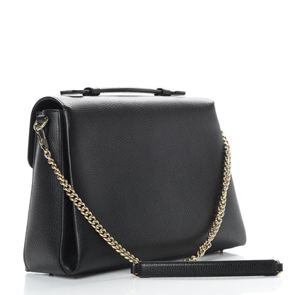 Gucci Dollar Calfskin Medium Interlocking G Top Handle Shoulder Bag Black 3 of 14