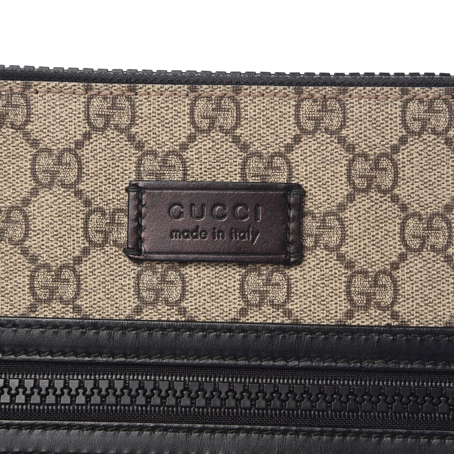 GG Supreme Monogram Flat Messenger Bag Black