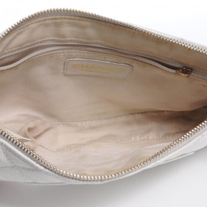 Chanel Caviar Quilted Small Pochette White 5 of 7