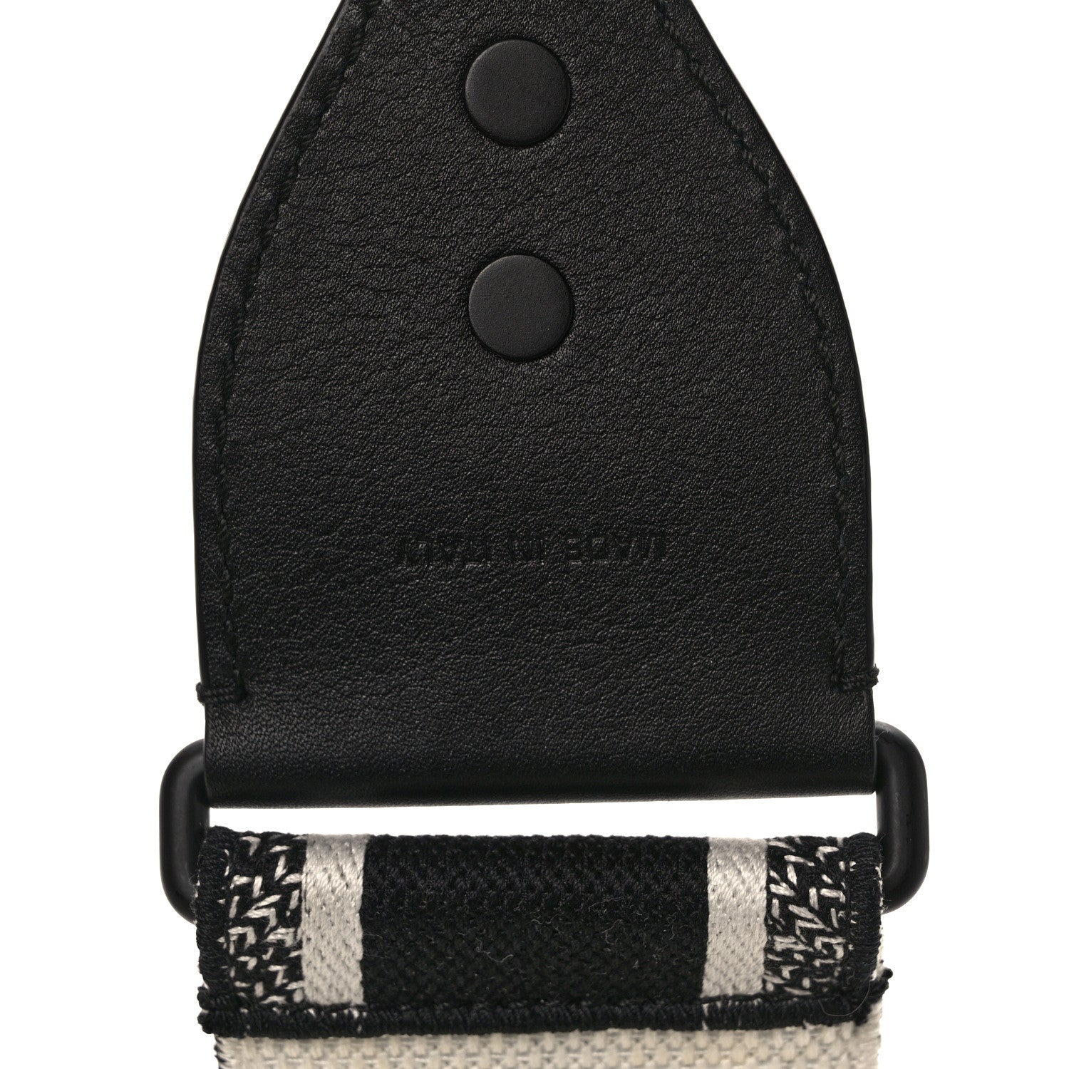 Christian Dior Canvas Embroidered Shoulder Strap Black Ultramatte 4 of 6
