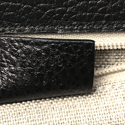 Gucci Dollar Calfskin Interlocking G Shoulder Bag Black 7 of 9