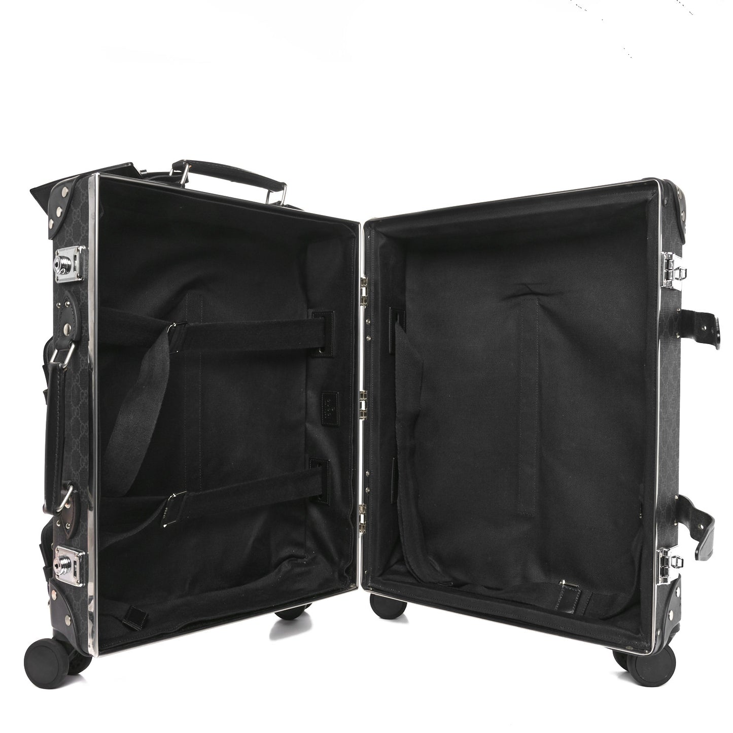 GG Supreme Monogram Globe-Trotter Carry-On Black