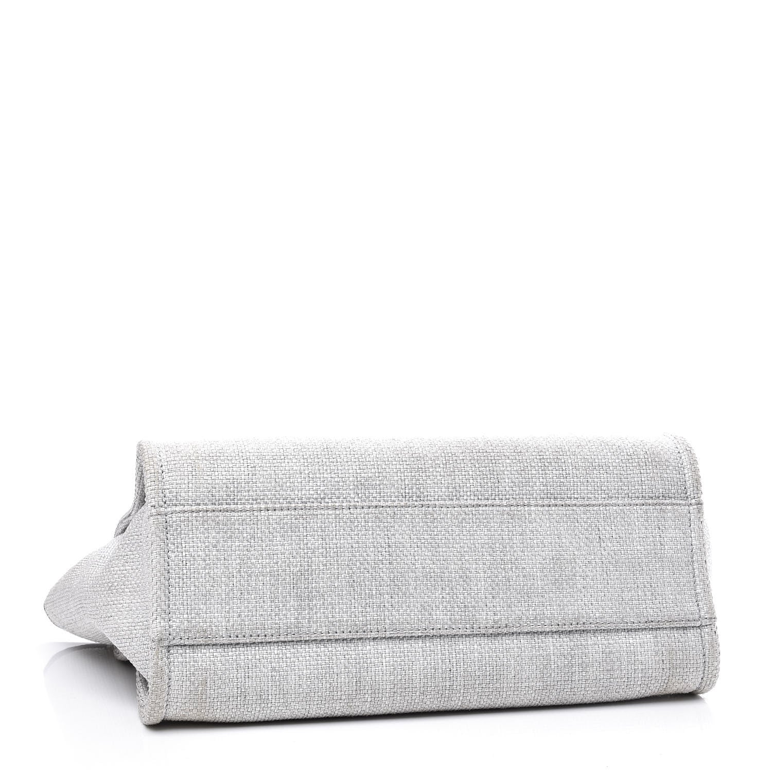Chanel Canvas Small Deauville Tote Grey 3 of 9