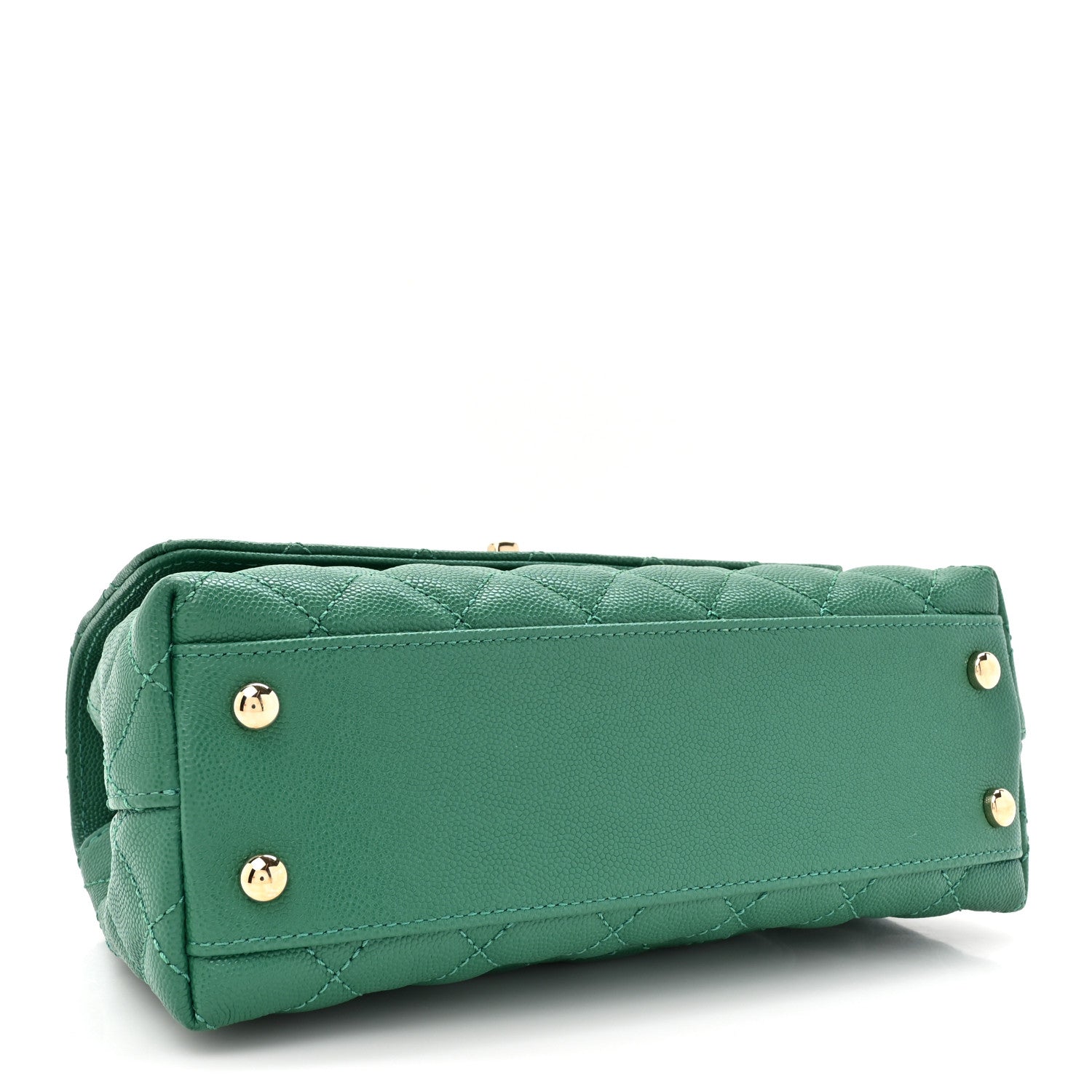 Chanel Caviar Quilted Mini Coco Handle Flap Green 4 of 14
