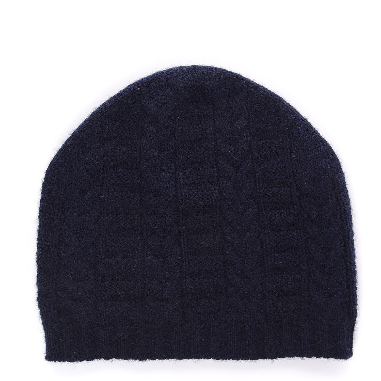 Chanel Merino Wool CC Beanie Hat Navy 3 of 3