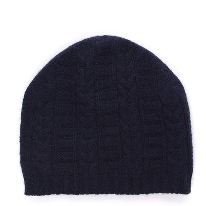 Chanel Merino Wool CC Beanie Hat Navy 3 of 3