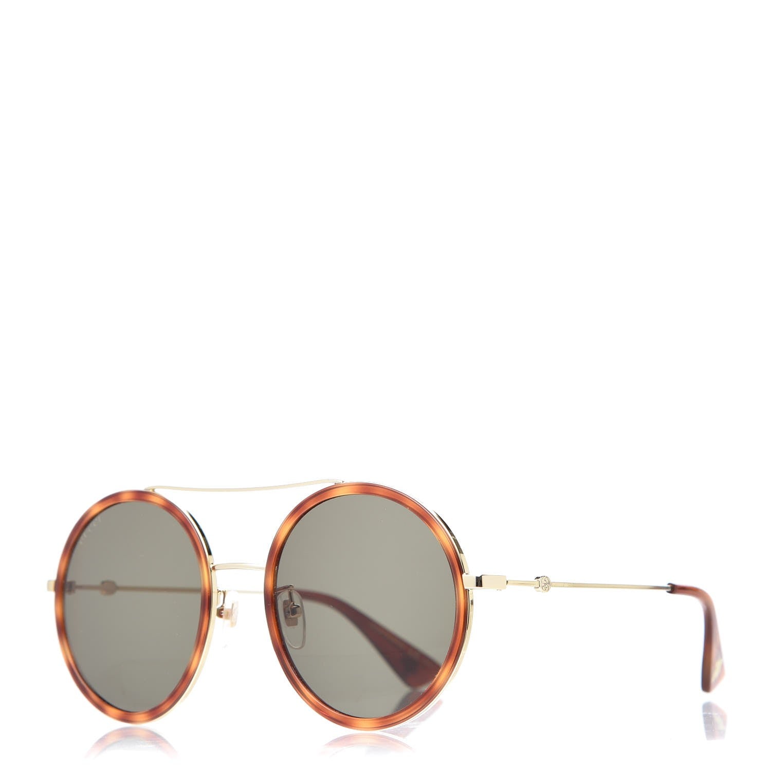 Gucci Round Sunglasses GG0061S Tortoise 1 of 8