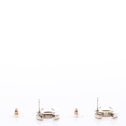 Chanel Crystal CC Earrings Light Gold 3 of 5