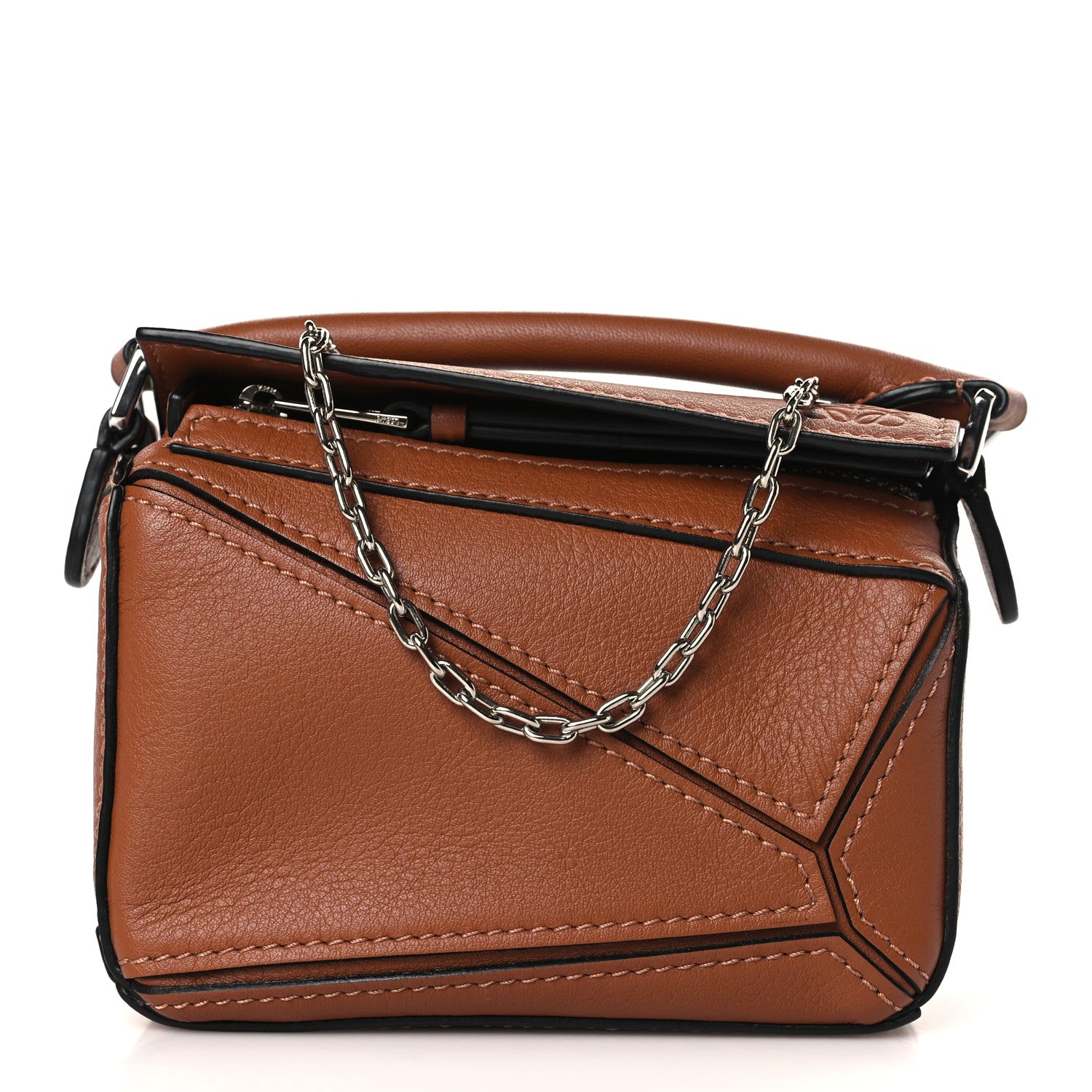 Loewe Calfskin Nano Puzzle Bag Tan 1 of 8