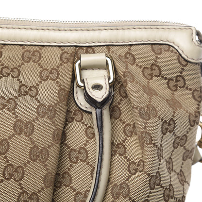 Gucci Monogram Margaux Calfskin Medium Sukey Top Handle Bag Beige Ebony Mystic White 13 of 15