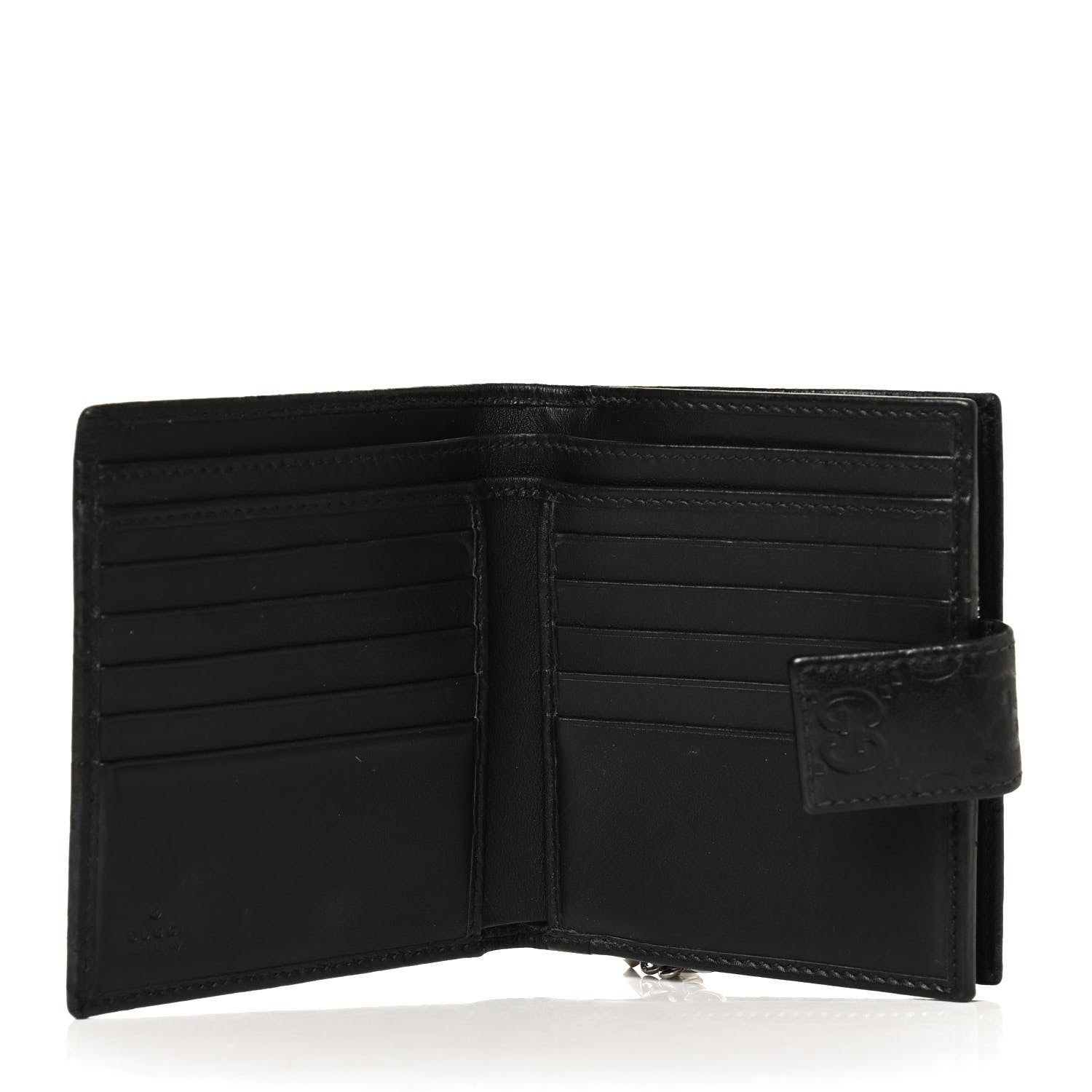 Gucci Guccissima Twins French Wallet Black 5 of 11