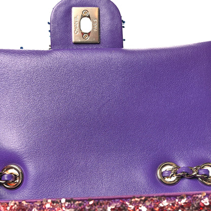 Chanel Gradient Sequin Mini Rectangular Flap Purple Multicolor 11 of 12