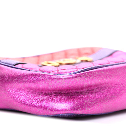 Gucci Laminated Nappa Trapuntata Mini Zumi Shoulder Bag Rosso Fuxia Bizantin 9 of 10
