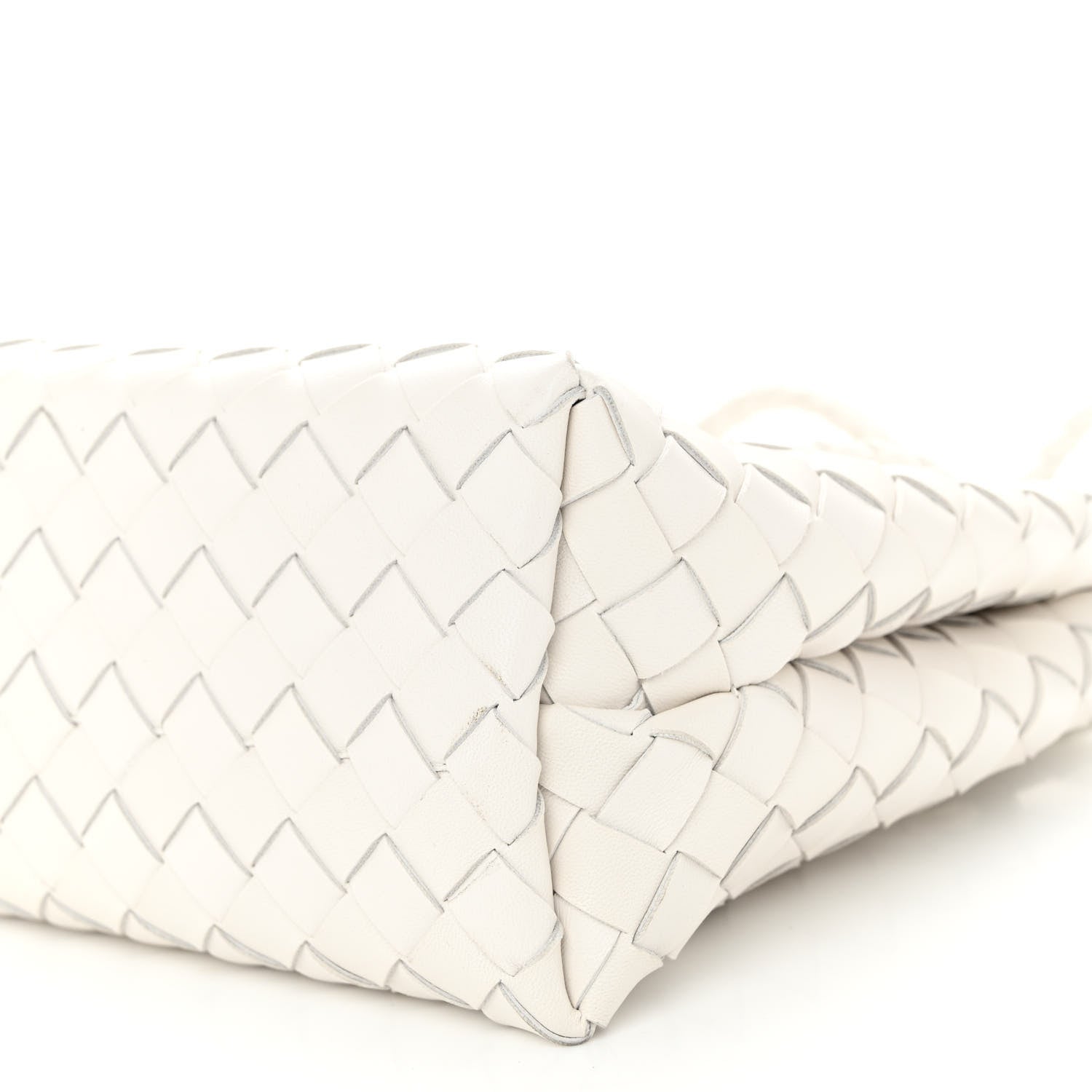 Bottega Veneta Nappa Intrecciato Small Andiamo Shoulder Bag White 10 of 10